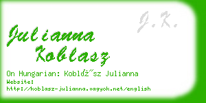 julianna koblasz business card